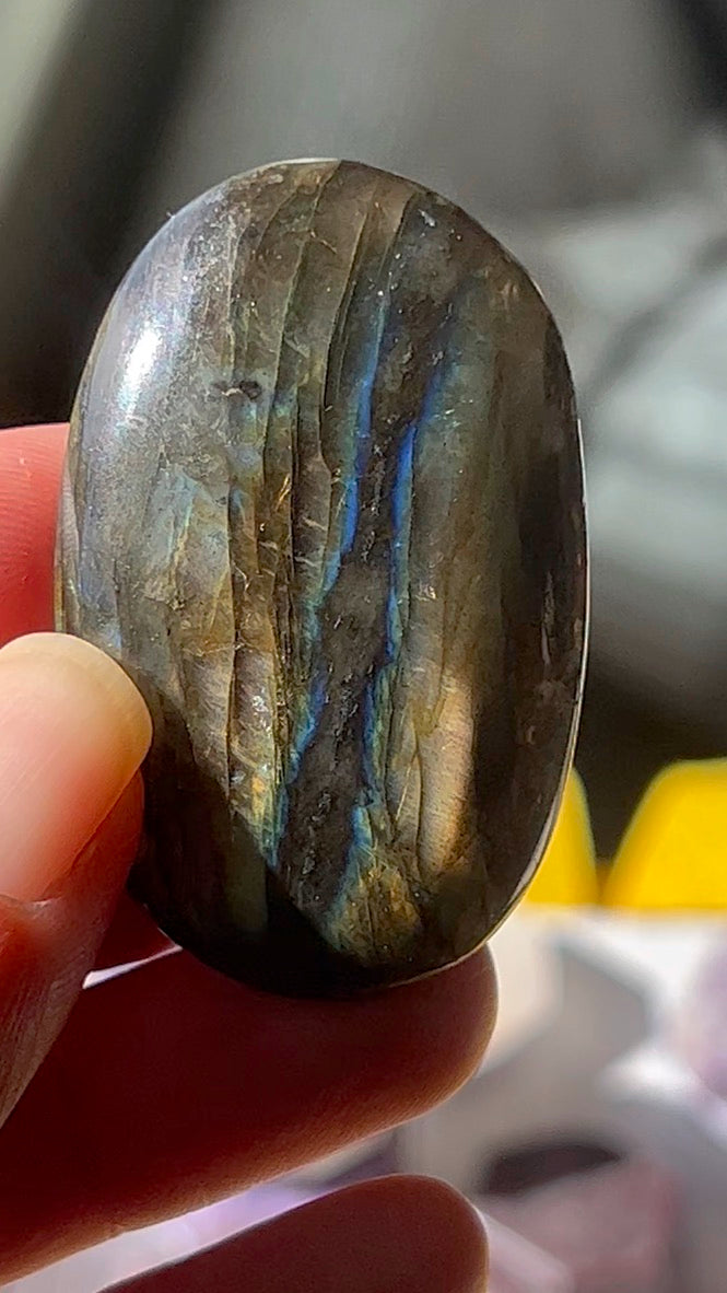 INTENTION SETTING LABRADORITE PALM STONES