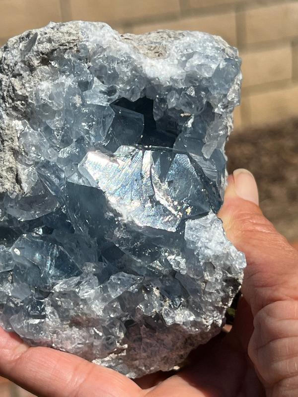 BLUE CELESTITE - CLUSTER - ROUGH