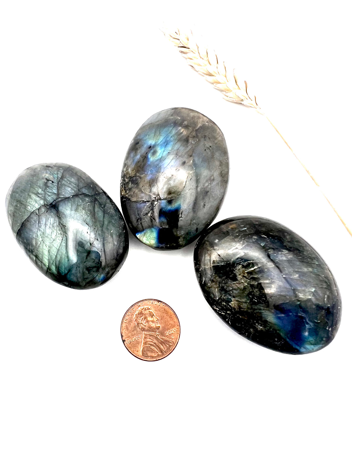 INTENTION SETTING LABRADORITE PALM STONES