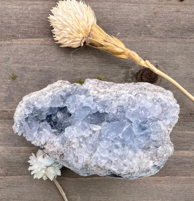 BLUE CELESTITE - CLUSTER - ROUGH