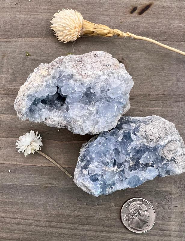 BLUE CELESTITE - CLUSTER - ROUGH