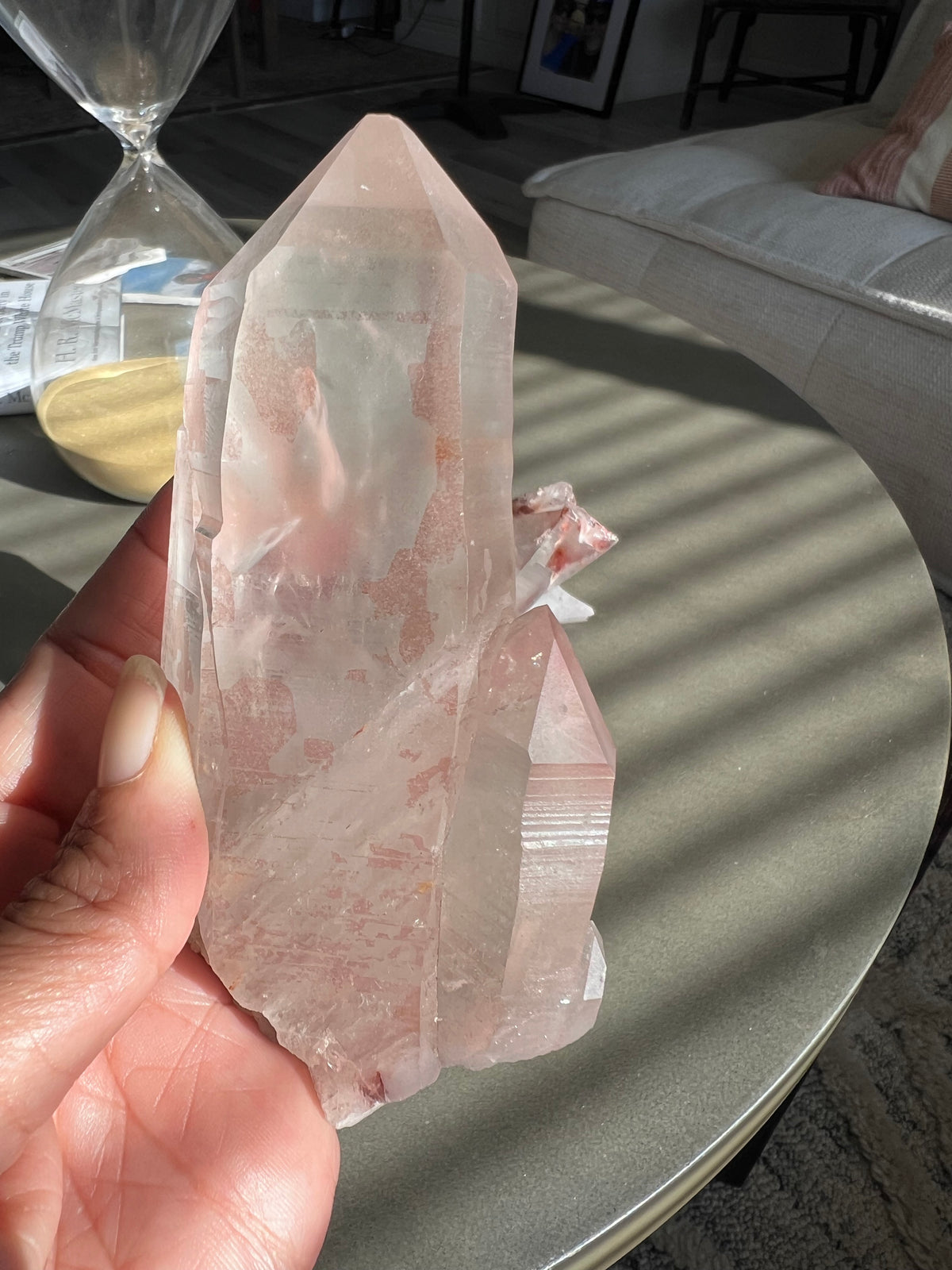 RARE PINK LEMURIAN CRYSTAL