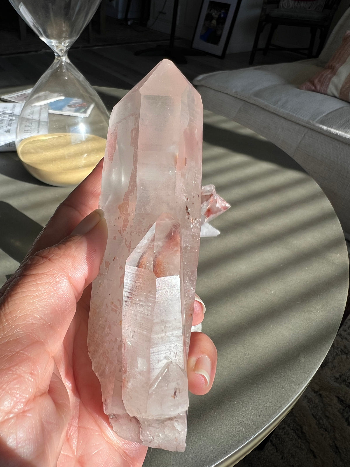 RARE PINK LEMURIAN CRYSTAL