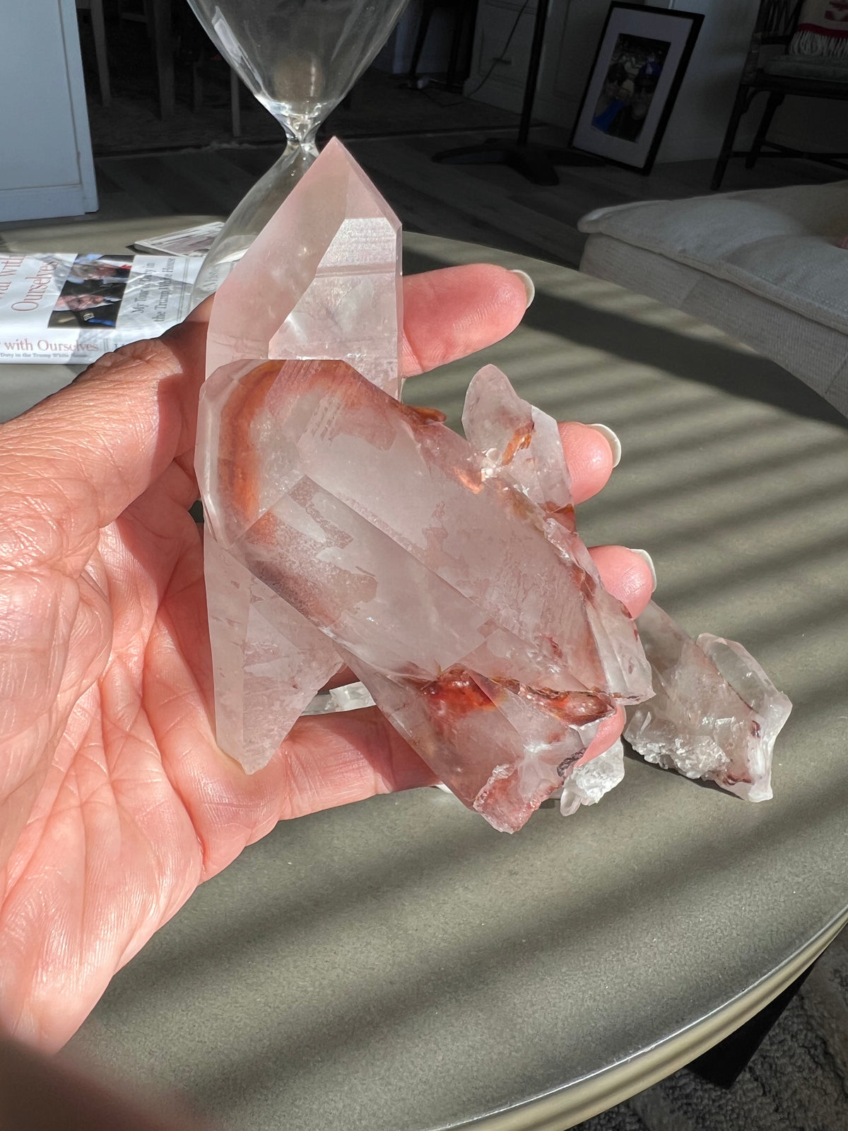 RARE PINK LEMURIAN CRYSTAL