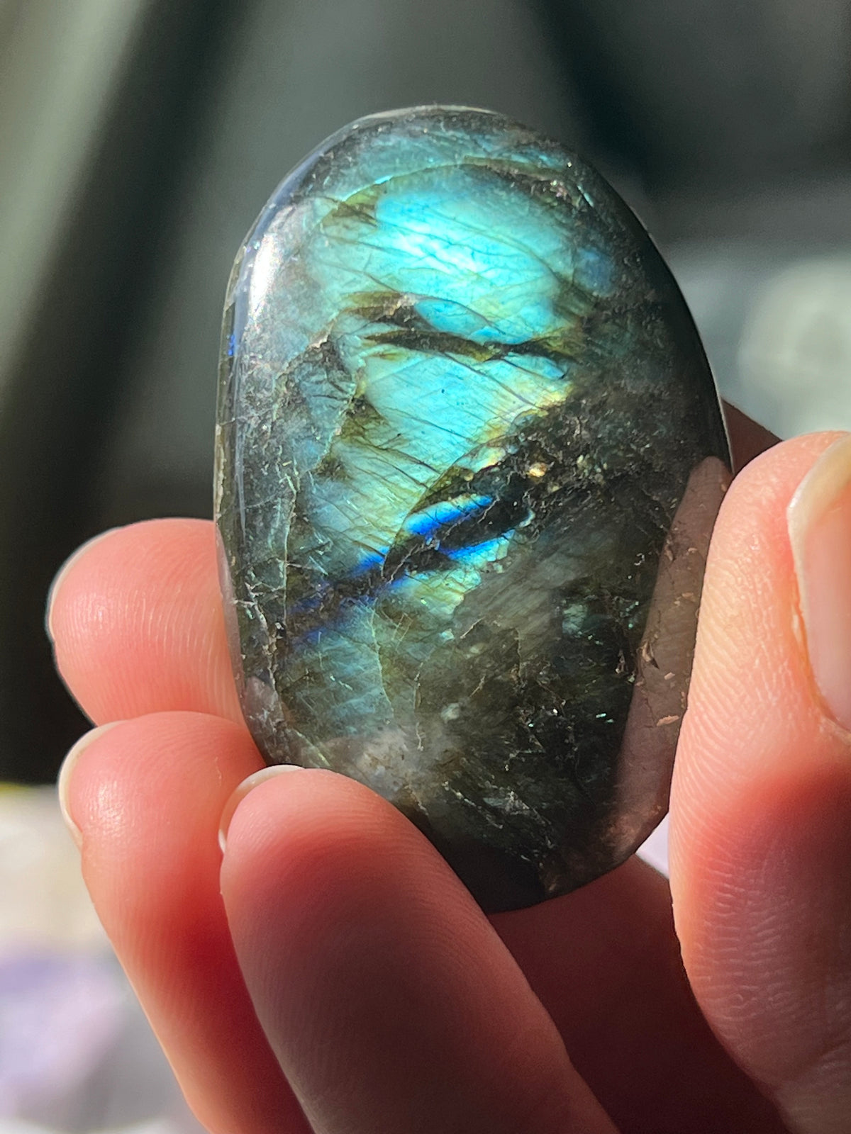 INTENTION SETTING LABRADORITE PALM STONES