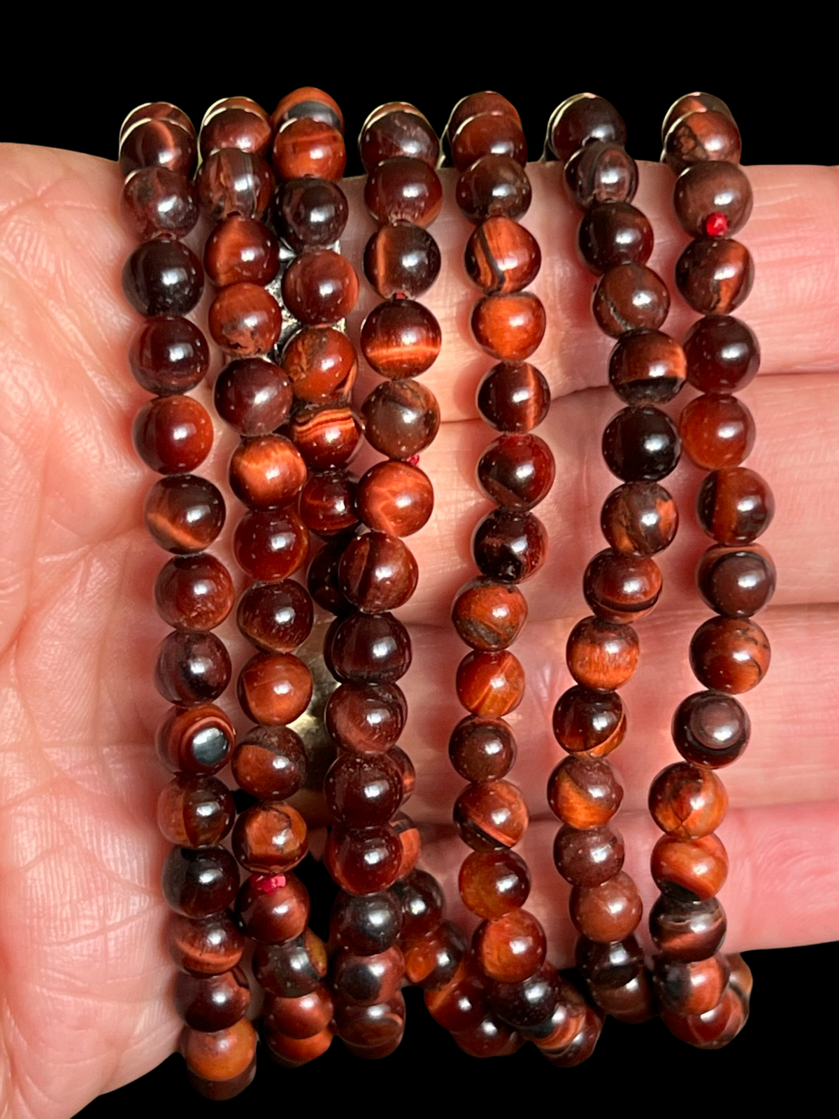 RED TIGER EYE - BEADED BRACELET