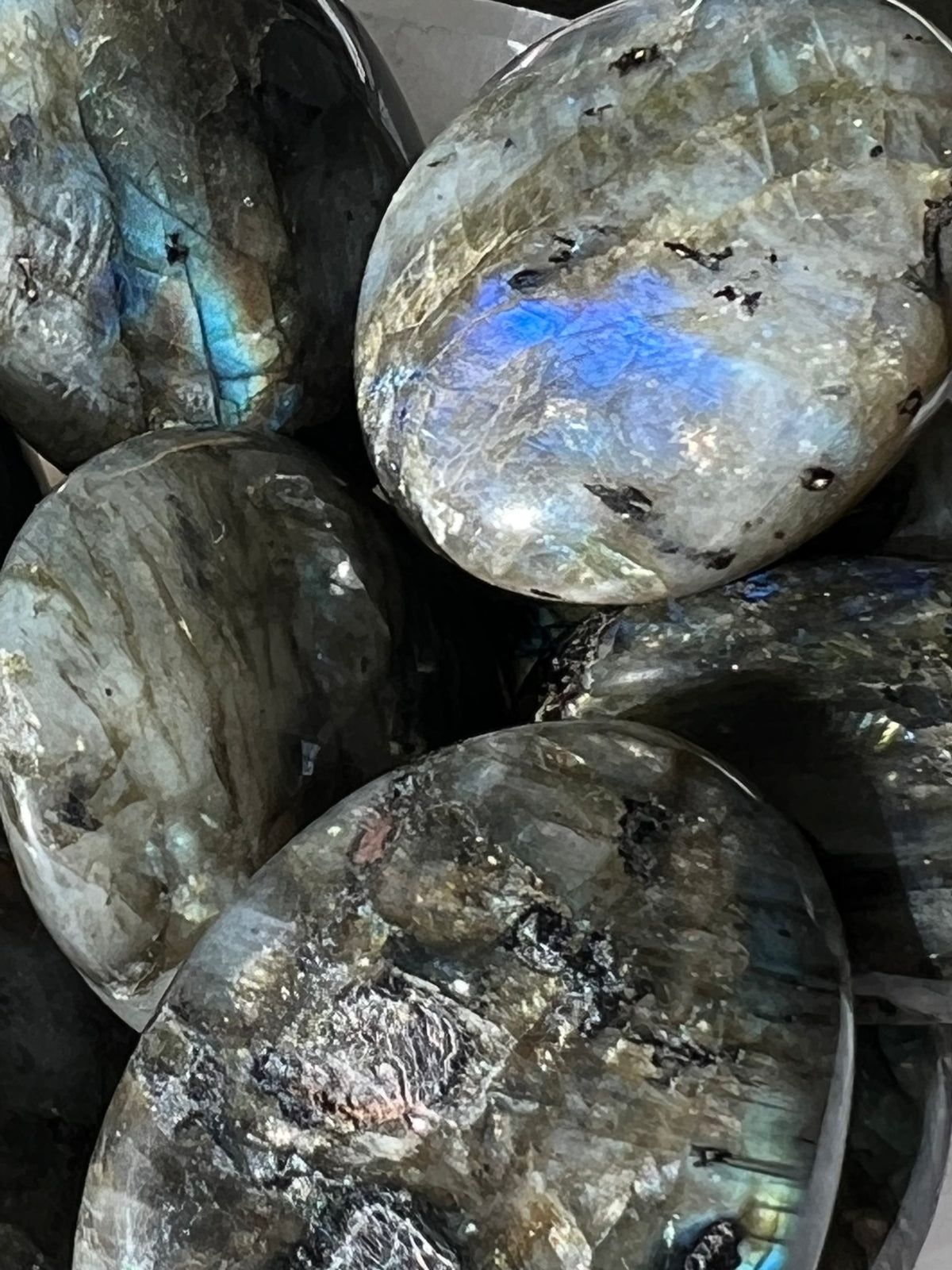 INTENTION SETTING LABRADORITE PALM STONES