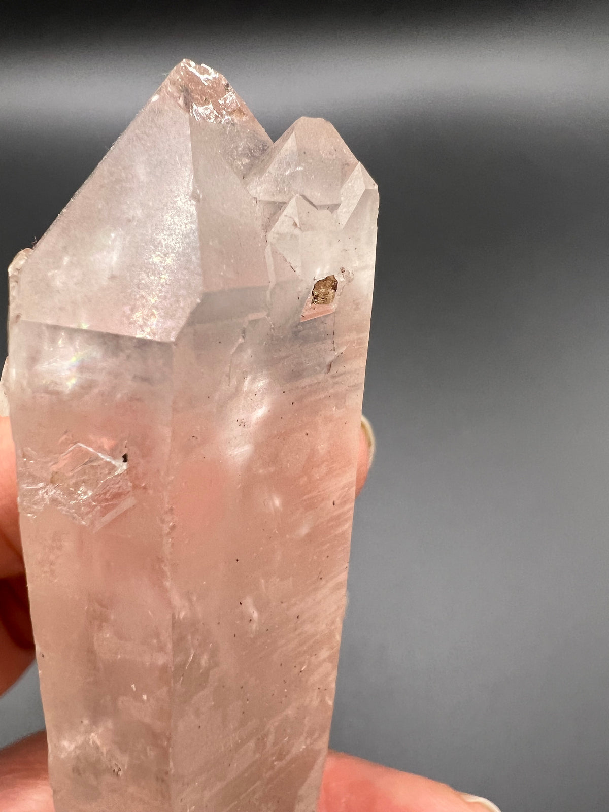 RARE PINK LEMURIAN CRYSTAL - TWINS