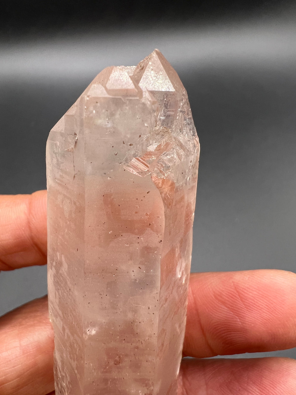 RARE PINK LEMURIAN CRYSTAL - TWINS