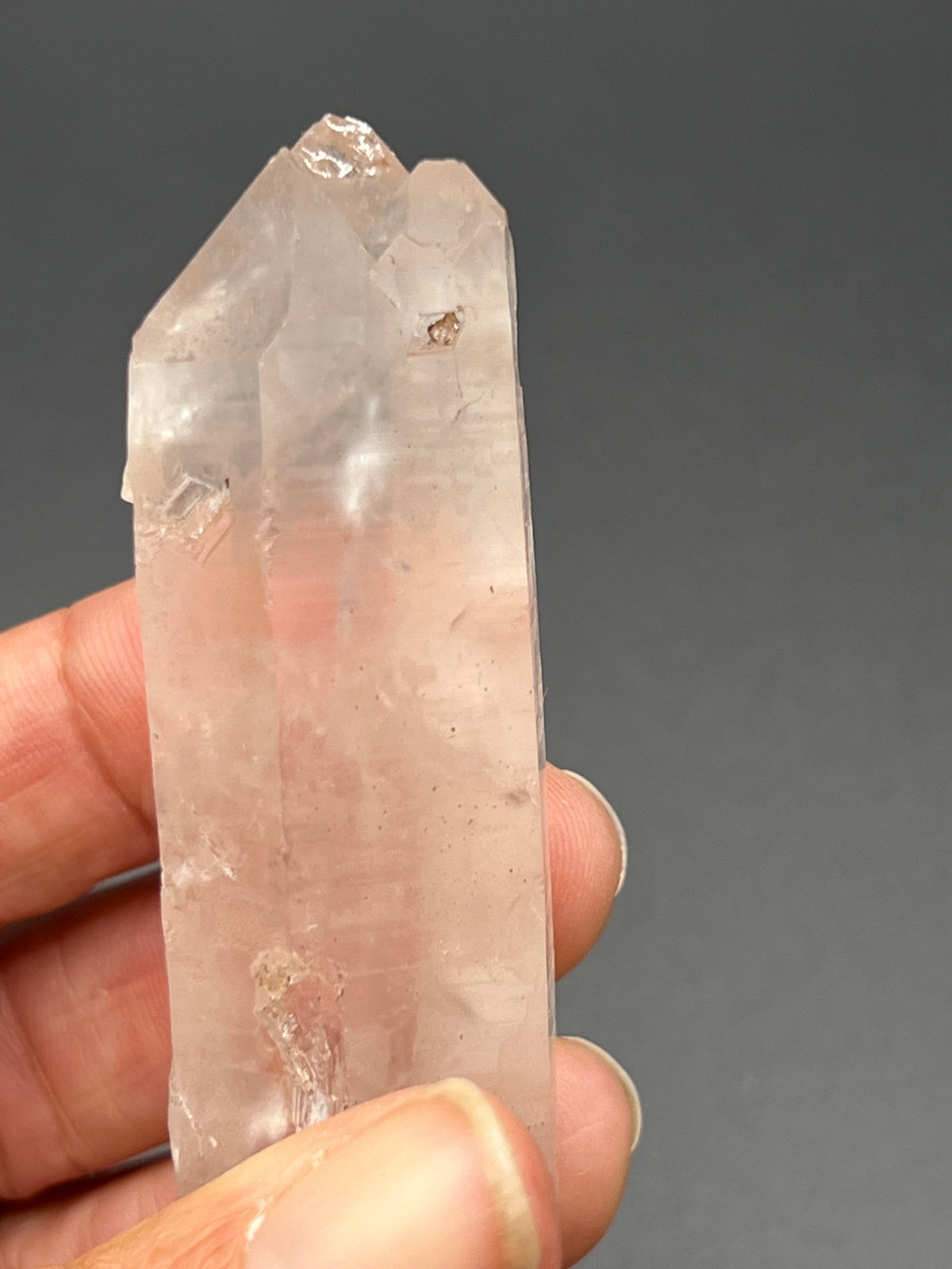 RARE PINK LEMURIAN CRYSTAL - TWINS